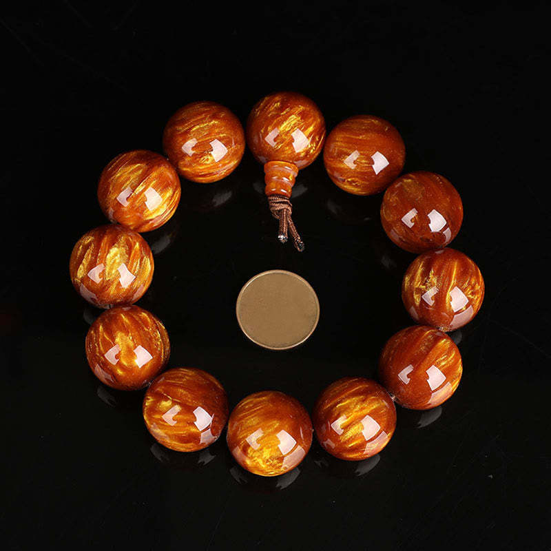 Golden Sea Willow Success Positive Bracelet Mala