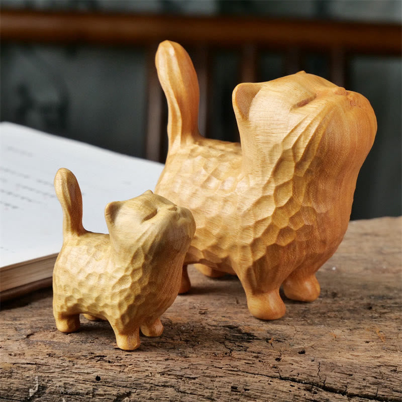 Sandalwood Thuja Sutchuenensis Green Sandalwood Mini Cute Cat Protection Home Decoration
