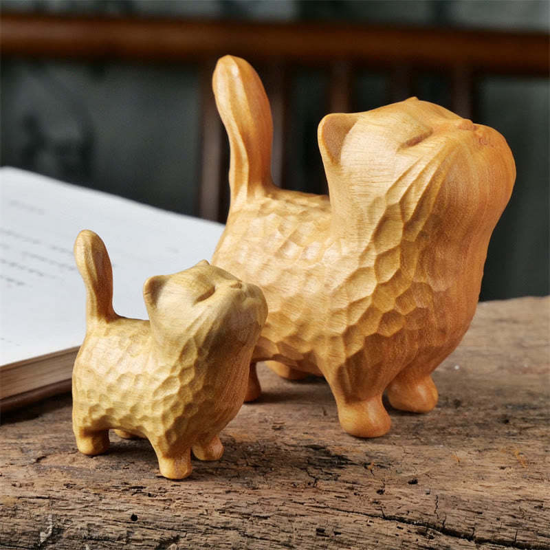 Sandalwood Thuja Sutchuenensis Green Sandalwood Mini Cute Cat Protection Home Decoration