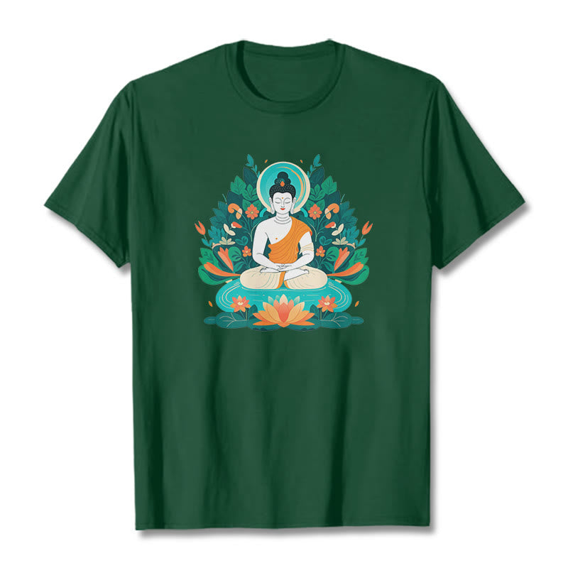 Flower Grass Lotus Bodhisattva Tee T-shirt