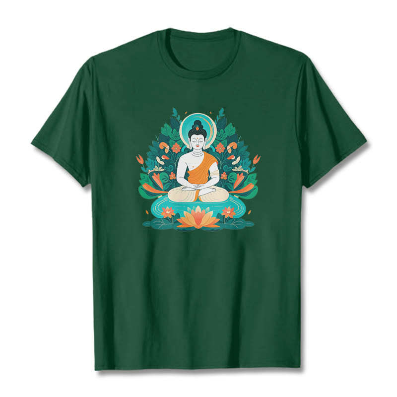 Flower Grass Lotus Bodhisattva Tee T-shirt