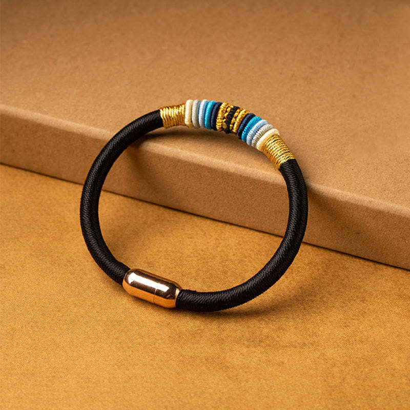 Tibetan Handmade King Kong Knot Protection Magnetic Buckle Braided Bracelet