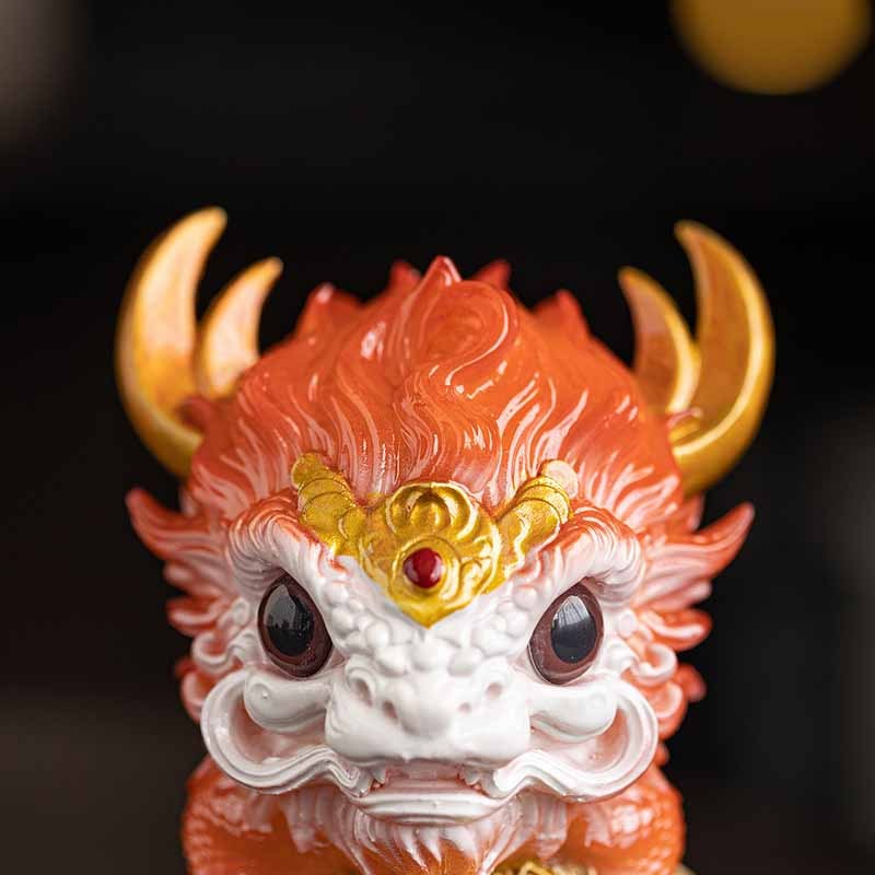 Color Changing Small Kirin Resin Tea Pet Home Figurine Decoration