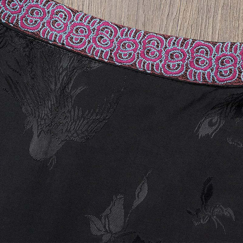 Vintage Frog-Button Embroidery Purple Flower Tang Suit Design Sleeveless Vest