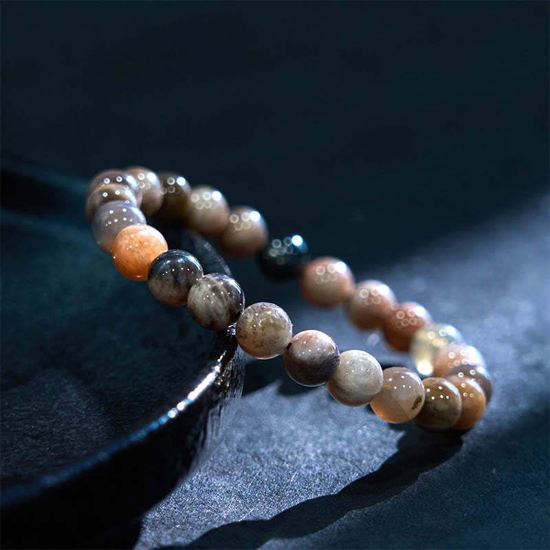 mystic zen Stone Black Moonstone Soothing Bracelet