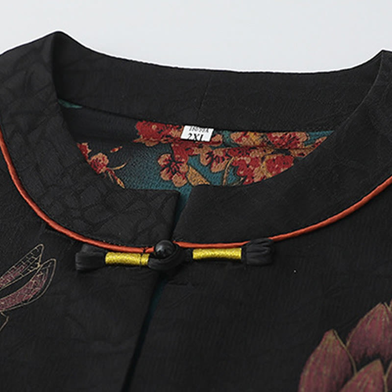 Vintage Embroidery Jacquard Weave Flower Pattern Vest