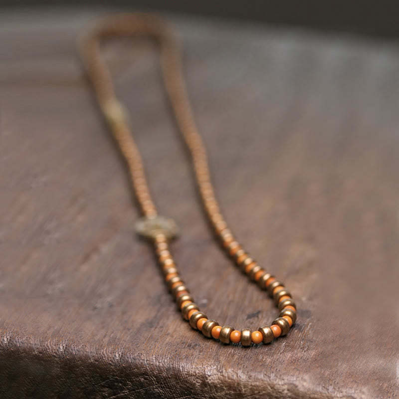 Retro Olive Pit Copper Wealth Bracelet