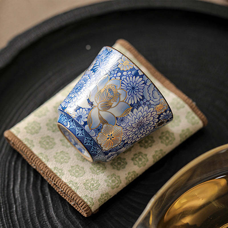 Lotus Chrysanthemum Plum Blossom Flower Teacup Kung Fu Tea Cup Teapot