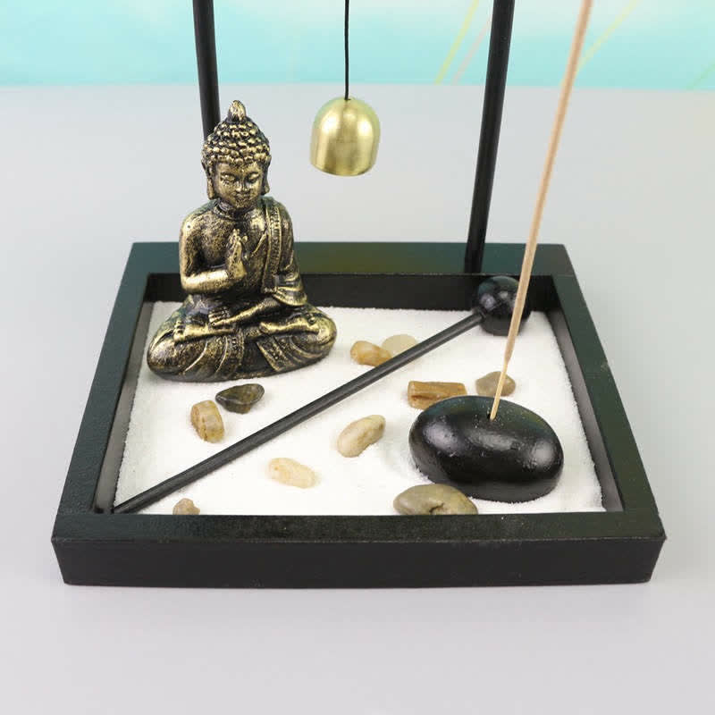 mystic zen Statue Rocks Meditation Peace Zen Garden Set Home Decoration