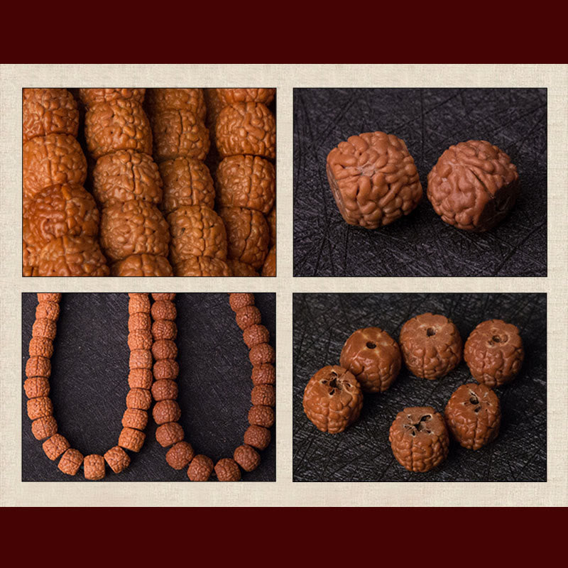 Tibet 108 Mala Beads Rudraksha Bodhi Seed Chinese Zodiac Natal mystic zen Wealth Charm Bracelet