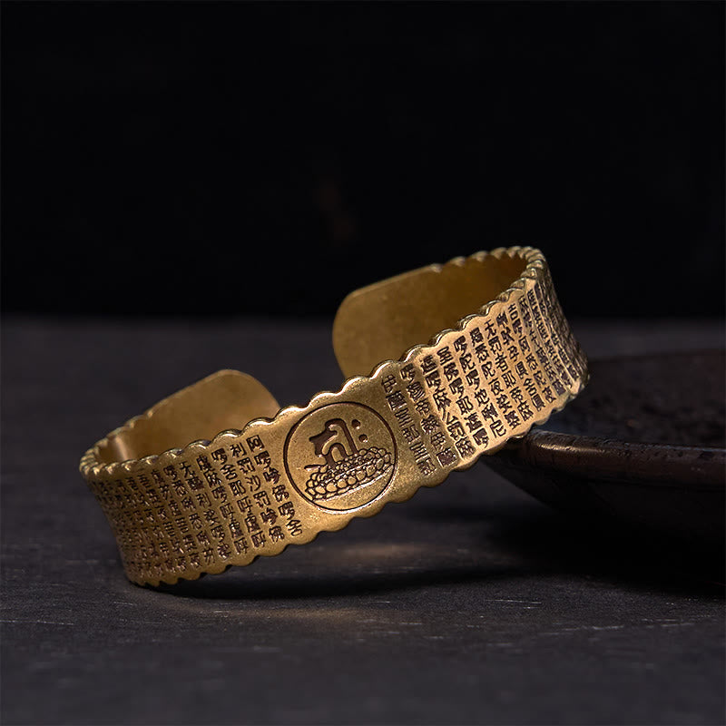 Great Compassion Mantra Copper Brass Luck Self Care Bracelet Bangle