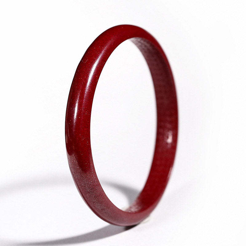 Cinnabar Heart Sutra Engraving Blessing Bangle Bracelet