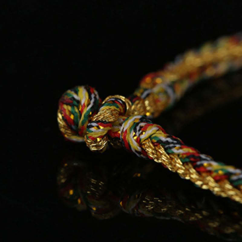 Handmade Gold Multicolored Rope Protection Braided Bracelet Anklet