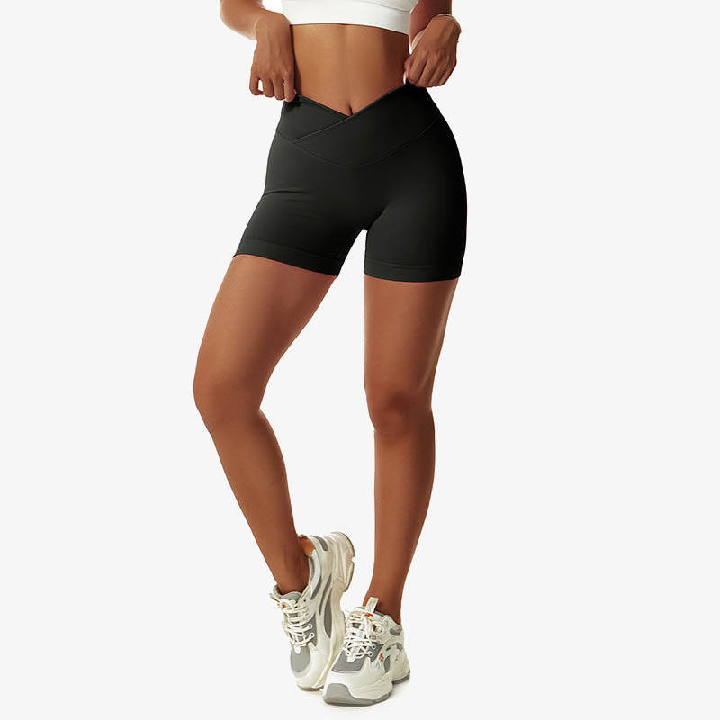 Women Seamless High Elasticity Sports Fitness High Waist Yoga Workout Shorts