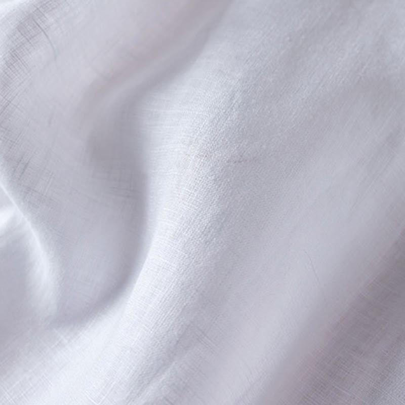 Summer Daily Simple Wrinkle Design Cotton Linen Women's Shorts With Pockets