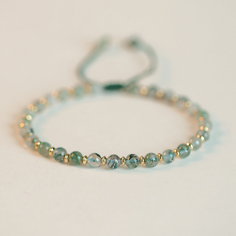 Moss Agate Lucky Balance Bracelet