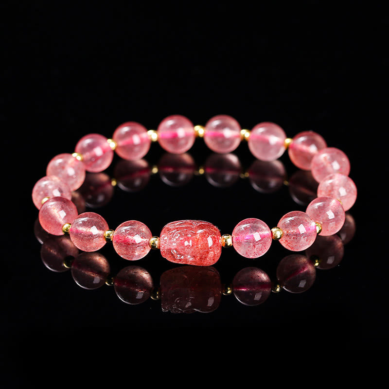 Various Crystal PIXIU Pink Crystal Warmth Bracelet