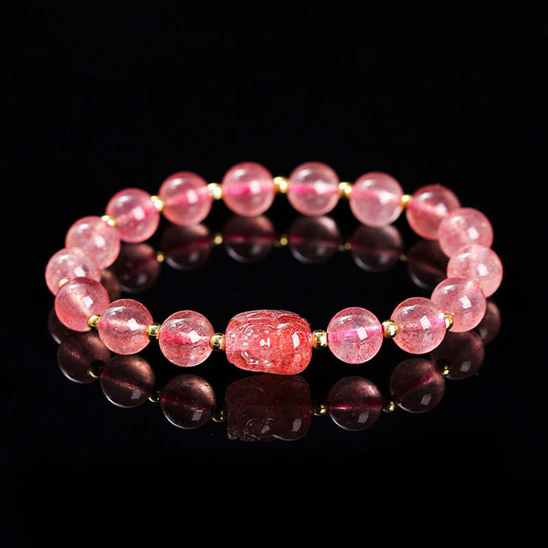 Various Crystal PIXIU Pink Crystal Warmth Bracelet