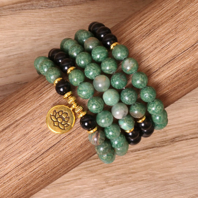 108 Beads Natural Agate Mala Healing Bracelet