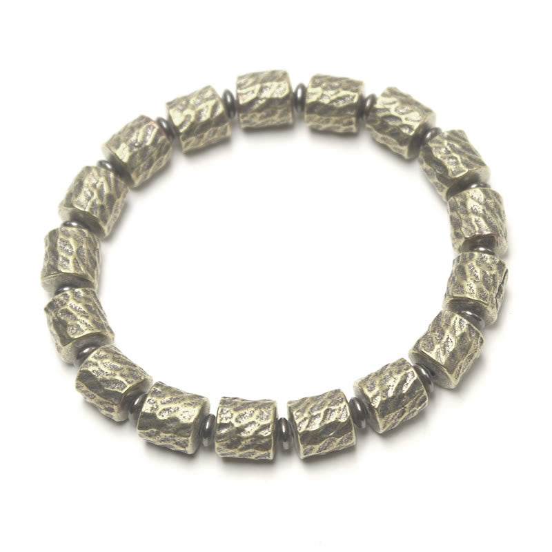 Copper Meteorite Crater Pattern Luck Bracelet