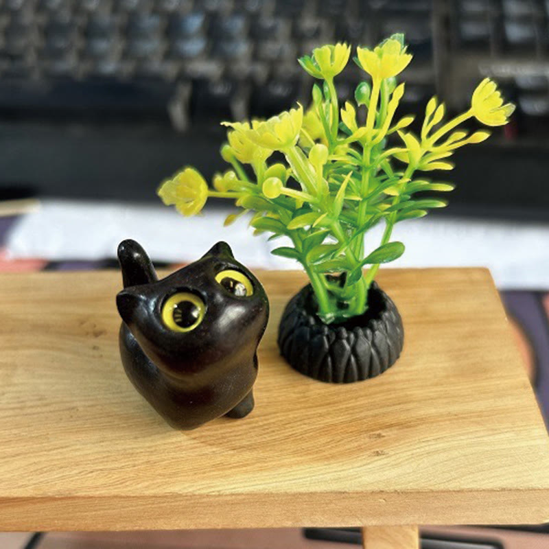 Green Sandalwood Ebony Wood Sandalwood Small Leaf Red Sandalwood Mini Lucky Cat Peace Decoration