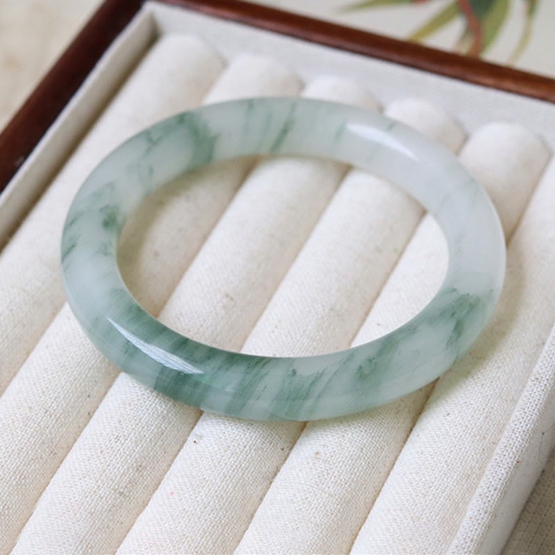 Natural Jade Luck Prosperity Bangle Bracelet