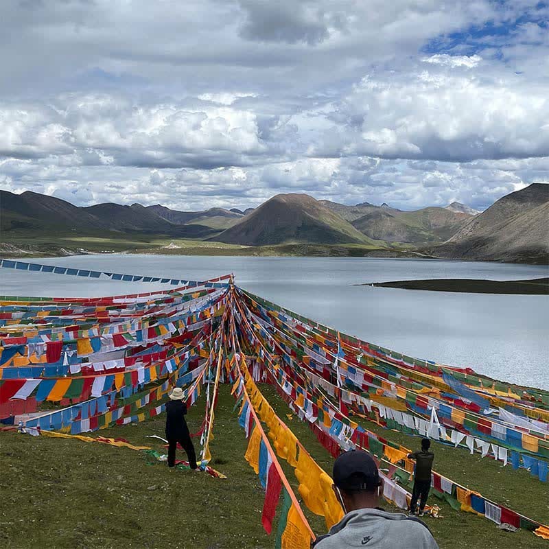 Tibetan 5 Colors Windhorse Auspicious Outdoor 25 Pcs Prayer Flag