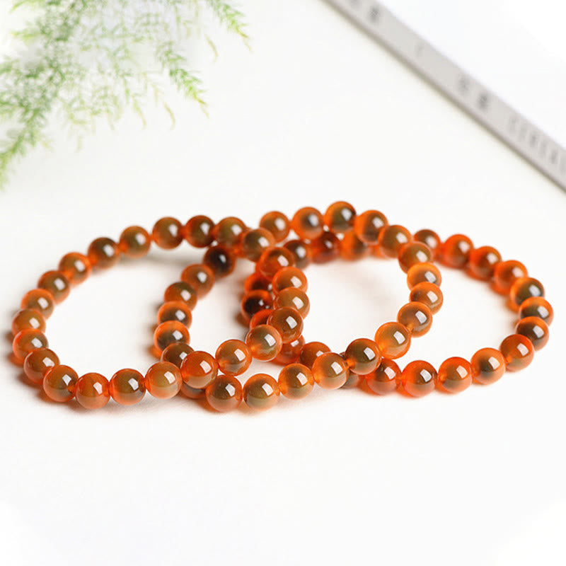 Natural Colorful Candy Agate Harmony Strength Bead Bracelet