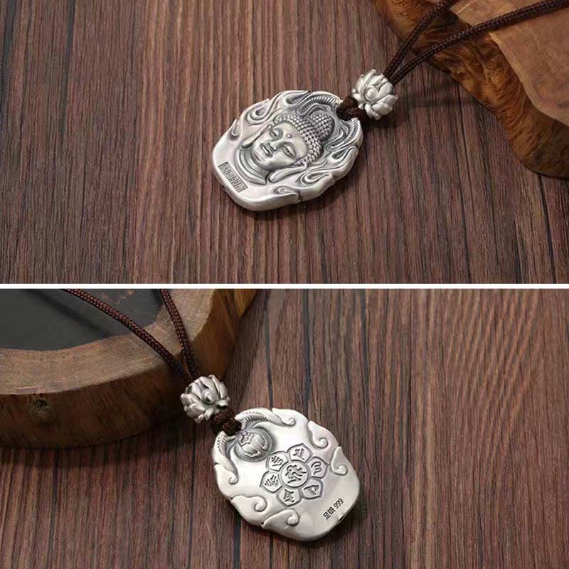 Chinese Zodiac Natal mystic zen Om Mani Padme Hum Lotus Compassion Necklace Pendant