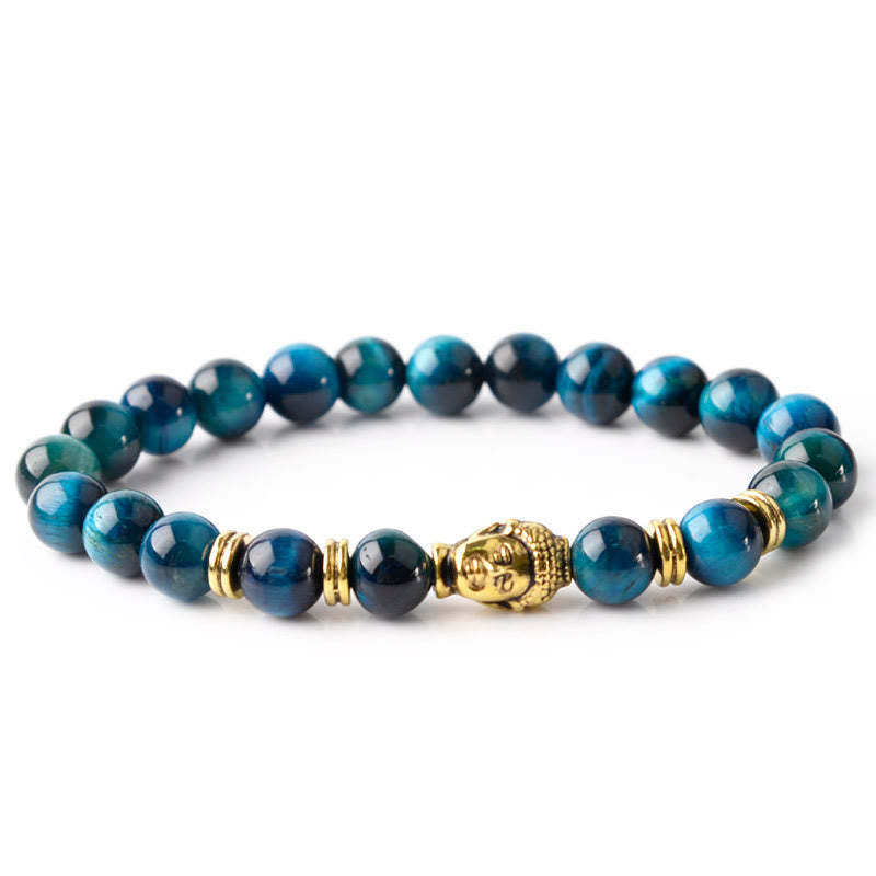 Blue Green Red Tiger Eye mystic zen Head Balance Bracelet