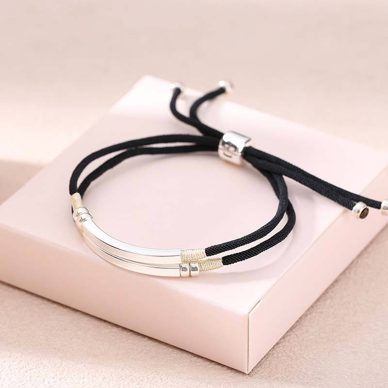 925 Sterling Silver Red String Layered Braid Bracelet