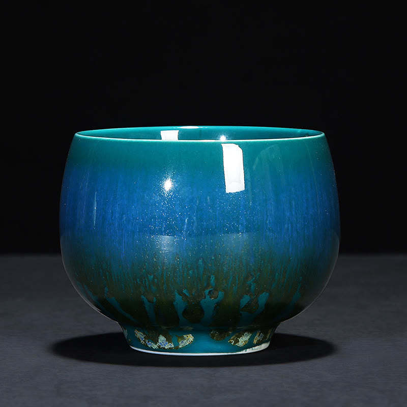 Chinese Jianzhan Glaze Kiln Change Ceramic Teacup Tenmoku Kung Fu Tea Cup