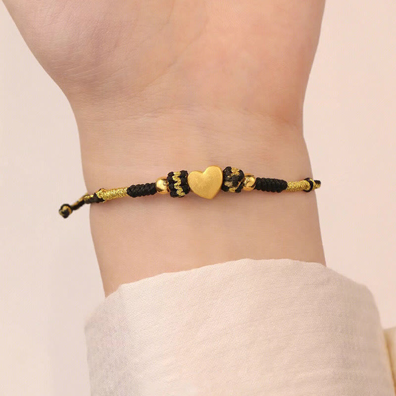 Tibet Handmade Love Heart King Kong Knot Luck Braided Bracelet