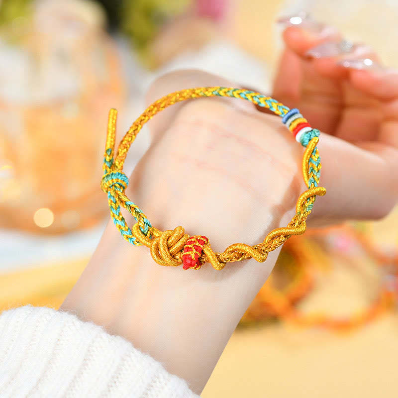 Colorful String Snake Dragon Year of the Snake Luck Bracelet