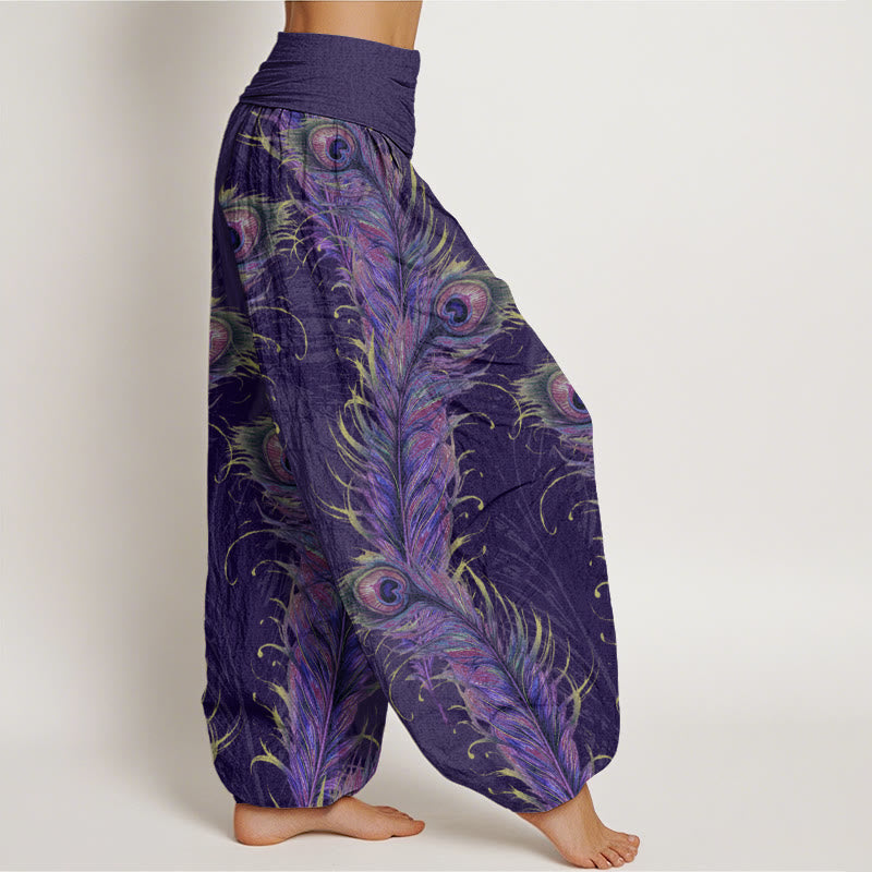 Bright Phoenix Pattern Women's Elastic Waist Harem Pants