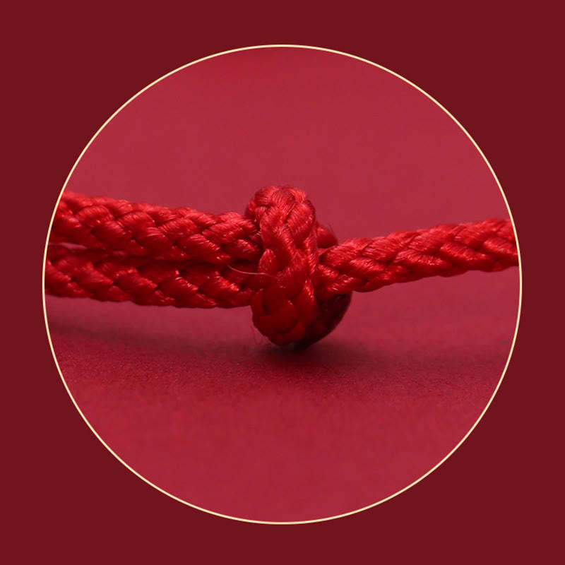 999 Sterling Silver Bean Design Luck Connection Handmade Braided Bracelet