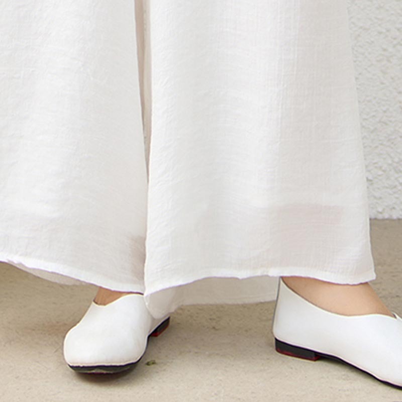 2Pcs Simple Chinese Frog Button Design Top Pants Meditation Yoga Zen Tai Chi Cotton Clothing Women's Set