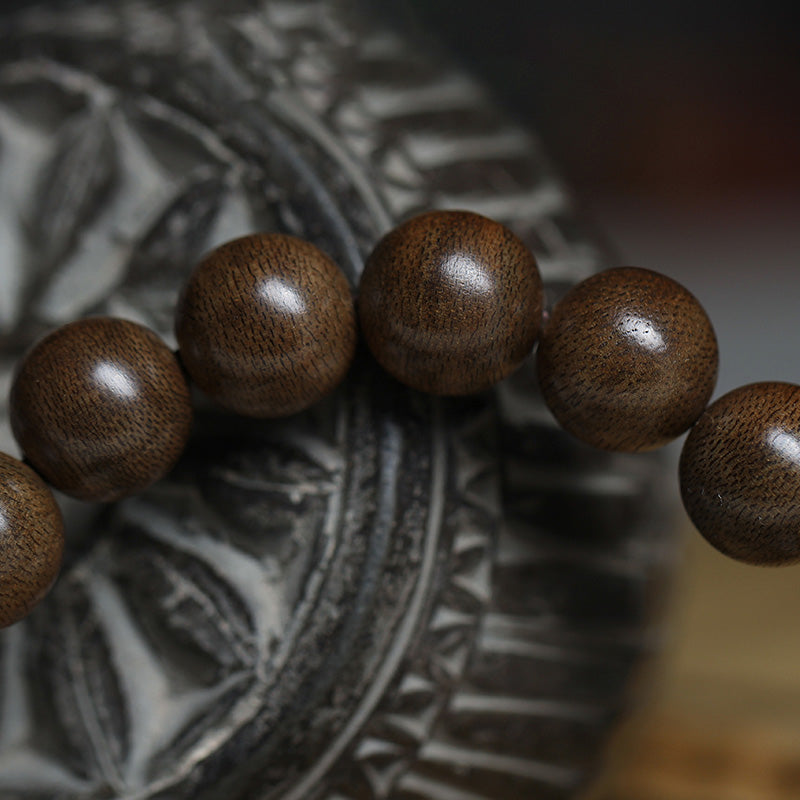 Chinese Zodiac Natal mystic zen Kalimantan Agarwood Red Agate Amber 925 Sterling Silver Bracelet