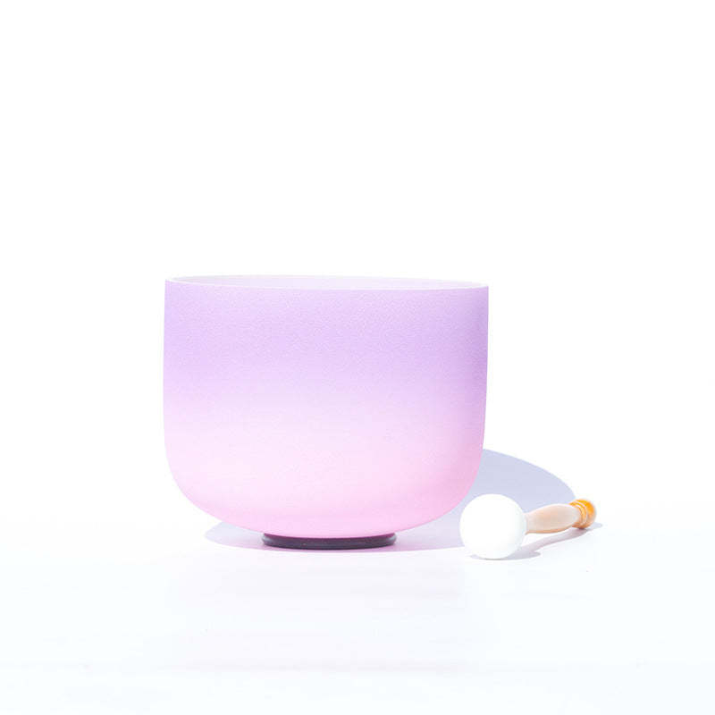 Tibetan Crystal Sound Bowl Candy Color Handcrafted for Yoga and Mindfulness Meditation Singing Bowl