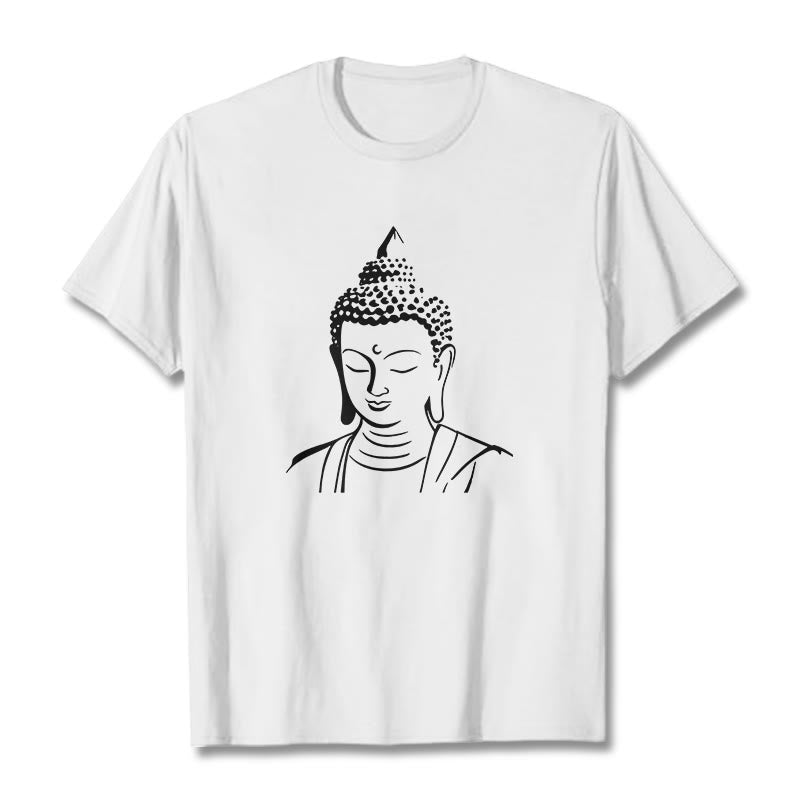 mystic zen Head Pattern Cotton Tee T-shirt
