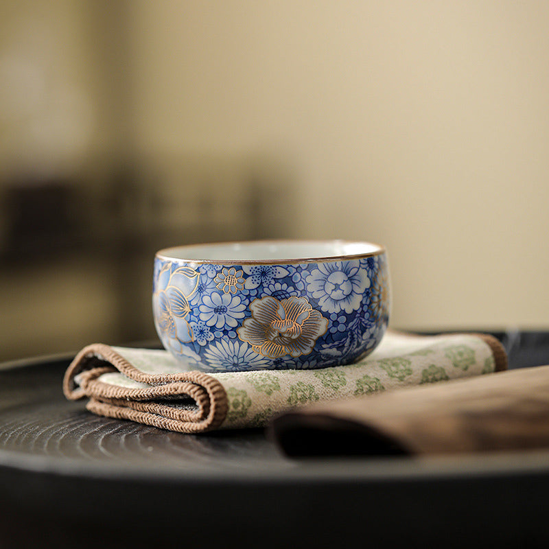 Lotus Chrysanthemum Plum Blossom Flower Teacup Kung Fu Tea Cup Teapot