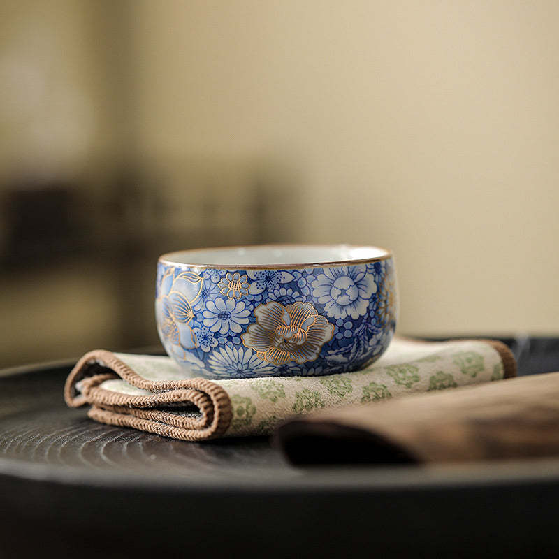 Lotus Chrysanthemum Plum Blossom Flower Teacup Kung Fu Tea Cup Teapot