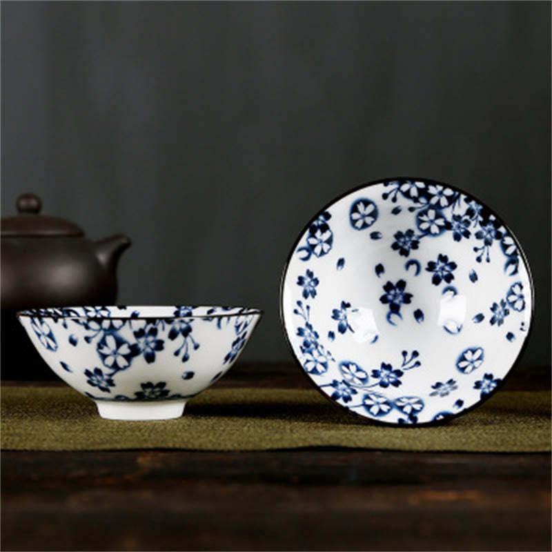 Flowers Fu Character Mountains Lotus Cherry Blossoms Ceramic Teacup Kung Fu Tea Cup