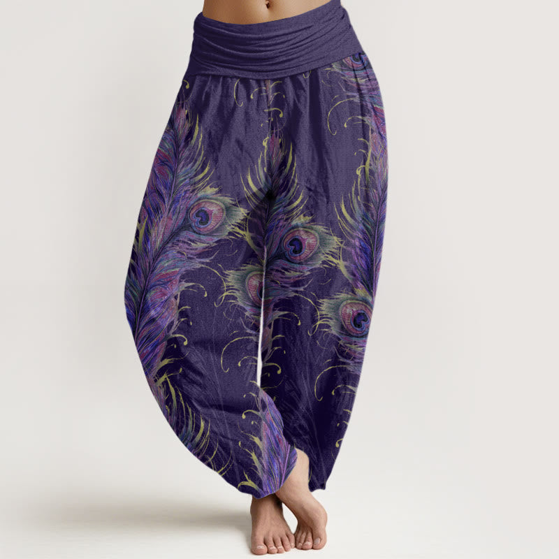 Bright Phoenix Pattern Women's Elastic Waist Harem Pants