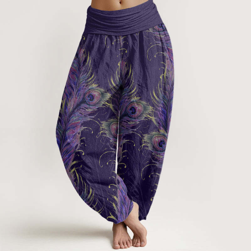 Bright Phoenix Pattern Women's Elastic Waist Harem Pants