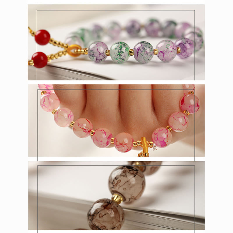 Liuli Glass Bead Blessing Harmony Bracelet