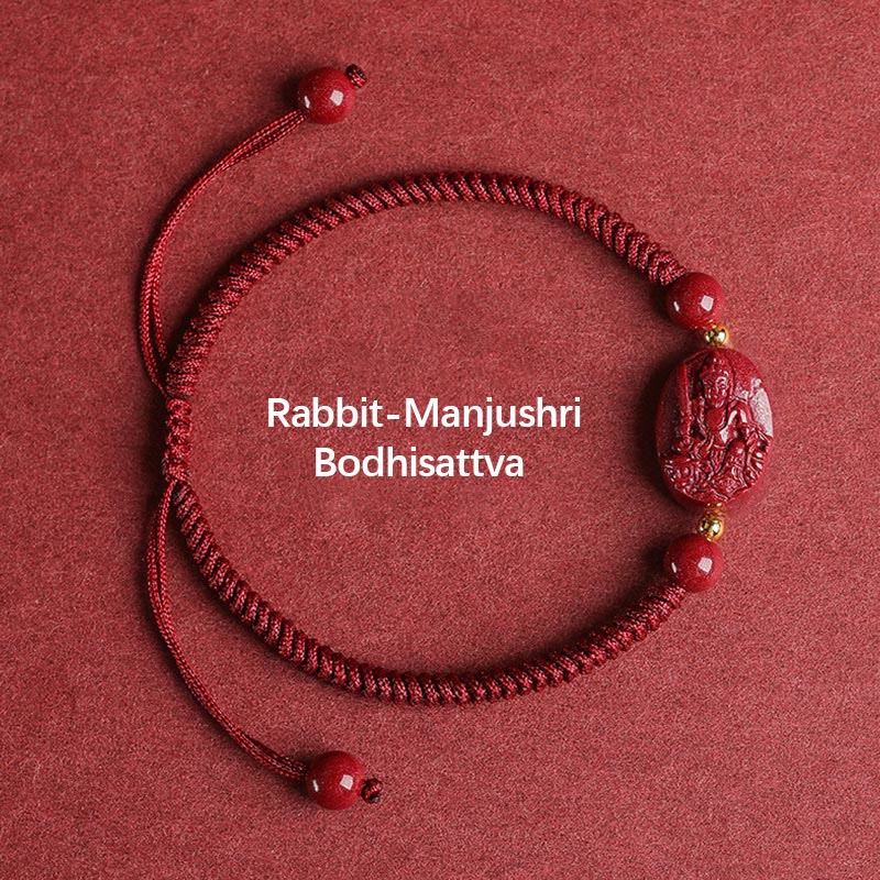 Chinese Zodiac Natal mystic zen Cinnabar Keep Away Evil Spirits Rope Bracelet (Extra 30% Off | USE CODE: FS30)
