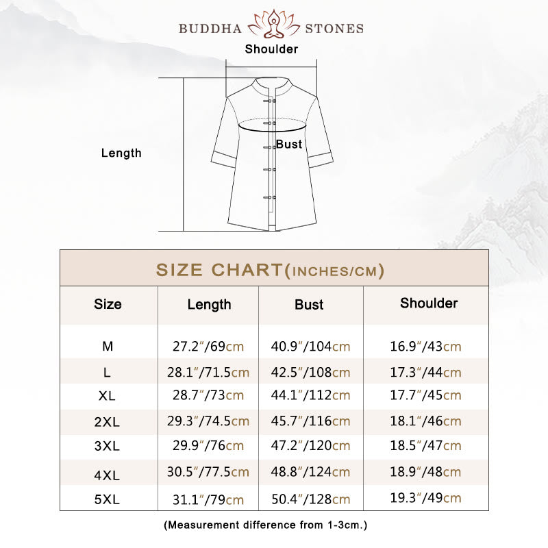 Frog-Button Chinese Tang Suit Half Sleeve Crane Shirt Jacket Linen Men Clothing