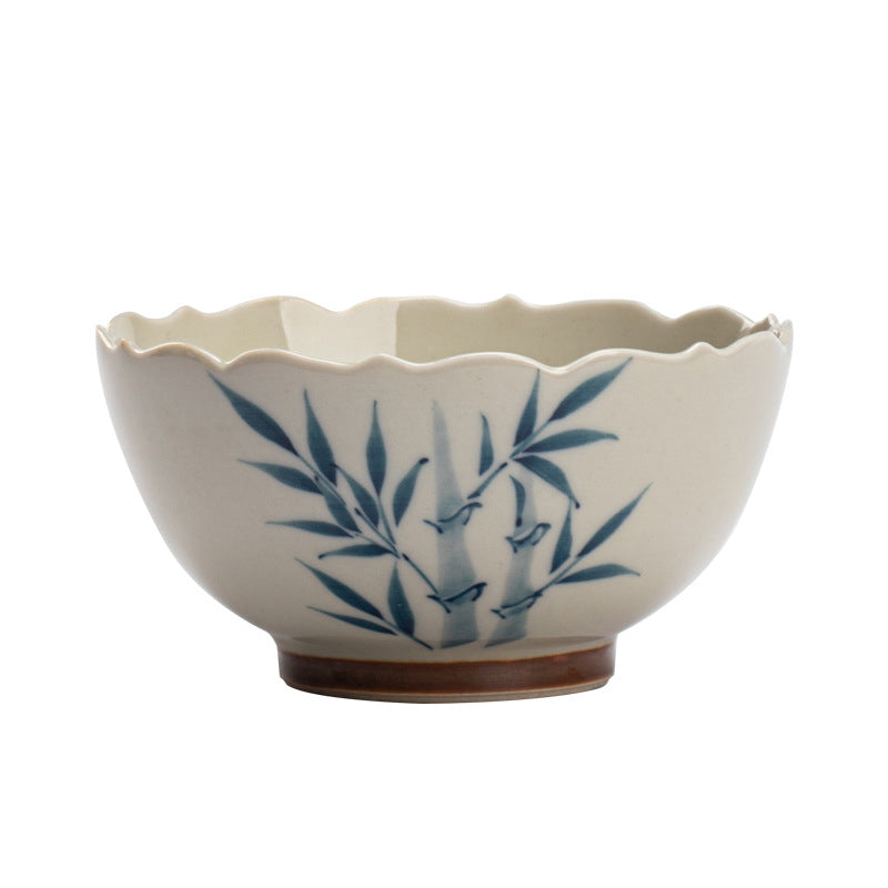 Small Blue Bamboo Leaves Ceramic Teacup Kung Fu Tea Cup Bowl