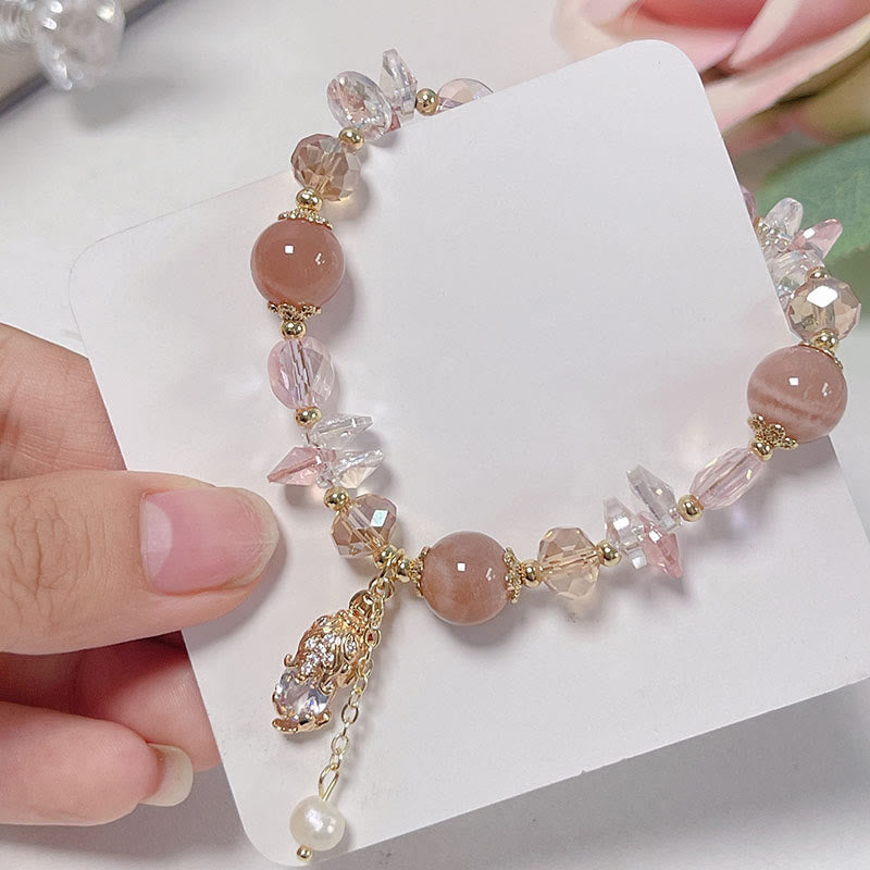 Natural Sun Stone PiXiu Wealth Bracelet